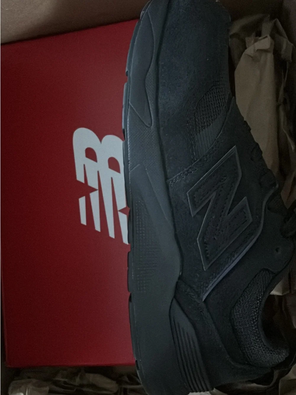 New Balance Black Suede & Mesh Low-Top Sneaker